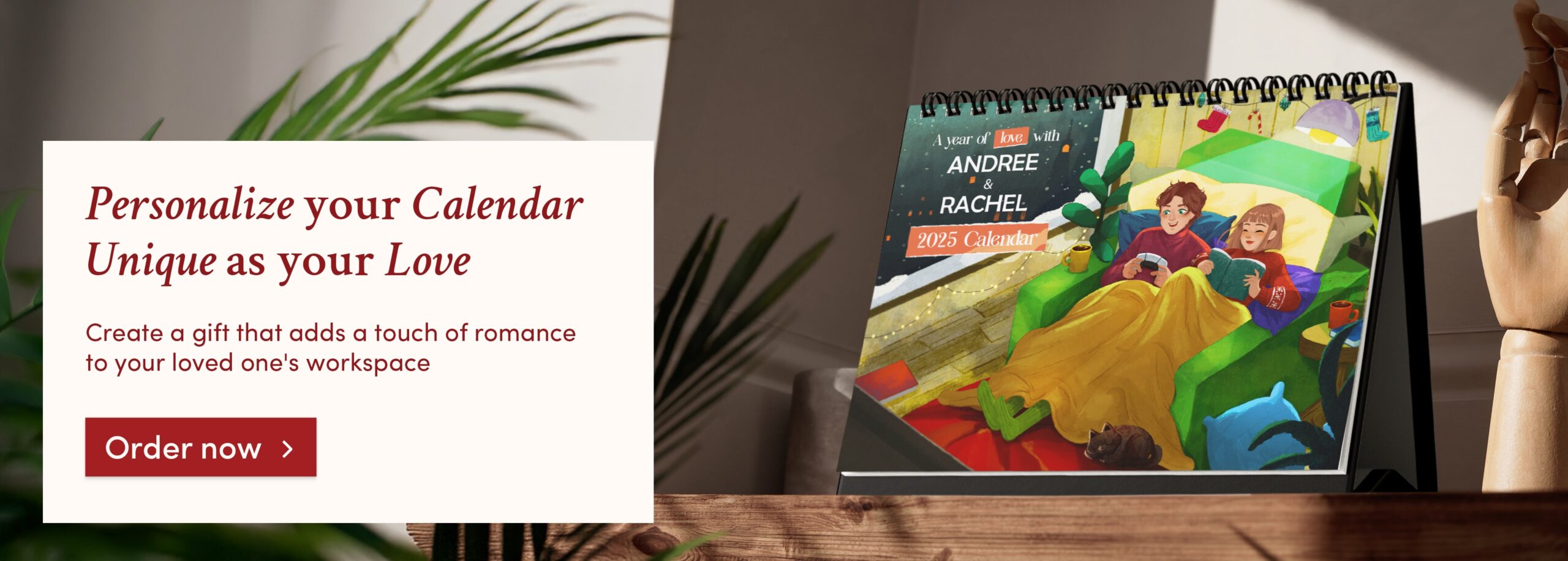 Valentine calendar banner